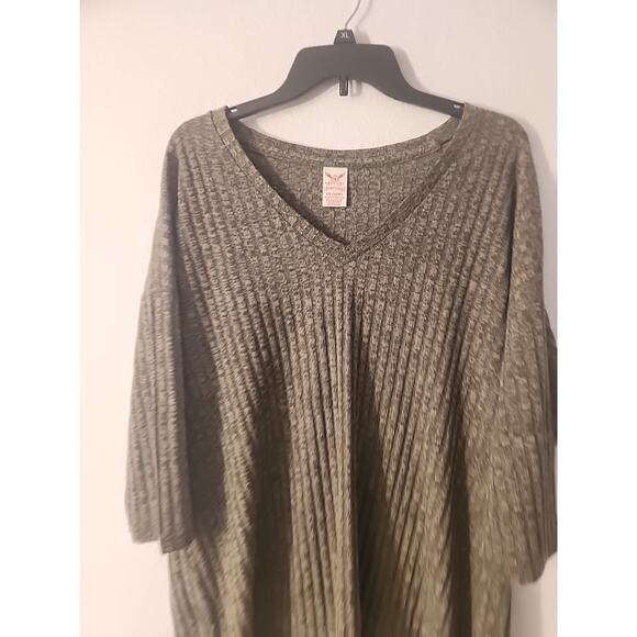 Faded Glory Green Knit Sweater 3/4 Sleeve Pullover Sweater XL - Picture 6 of 11